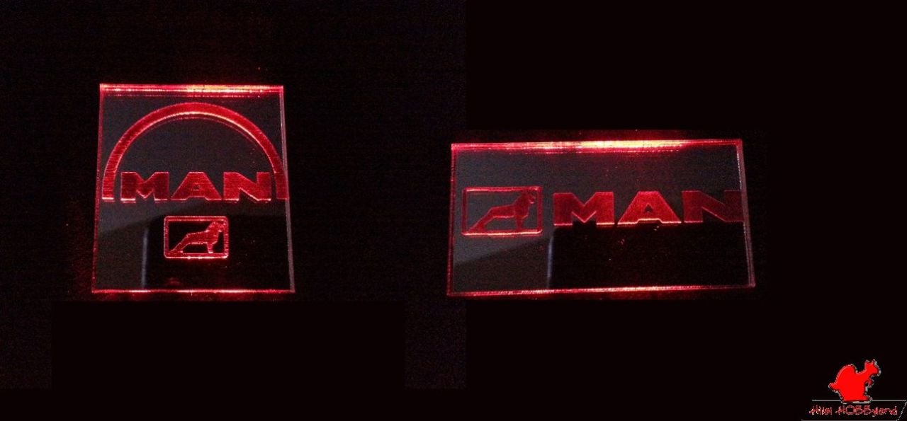 LED AYDINLATMALI AYNALI LOGO SETİ - MAN