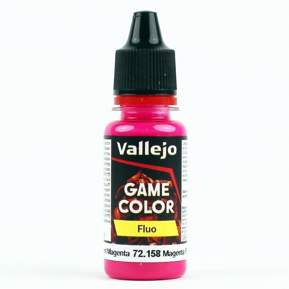 Vallejo 72158 18 ml. Fluorescent Magenta, Game Color Serisi Model Boyası