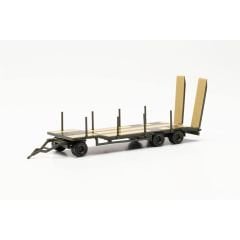 Herpa 746960 1/87 Ölçek Goldhofer TU3, 3 Akslı Low Bed Römork, Sergilemeye Hazır Model Araç