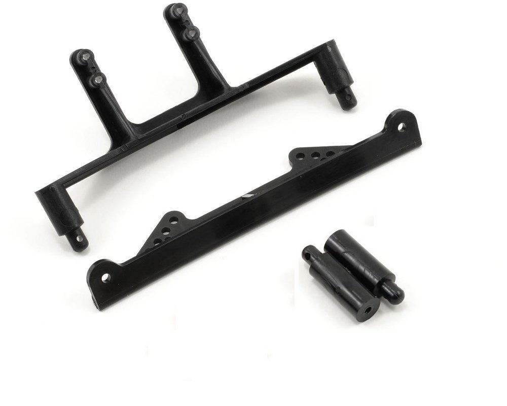 Body mount, front & rear (black)/ body posts