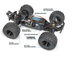 QUANTUM MT 1/10 BLUE MONSTER TRUCK