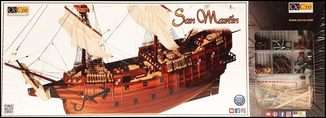 Occre 13601 1/90 Ölçek, San Martin Yelkenli Tekne Ahşap Model Kiti