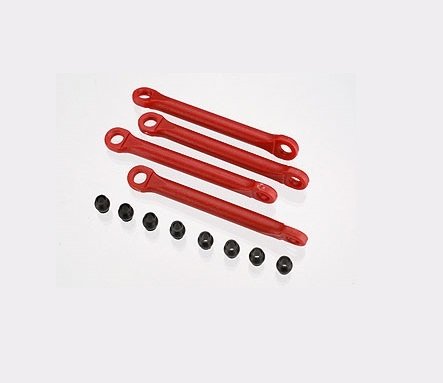 1/16 Slash/Rally 4WD Pushrods (4) Molded Composite Red
