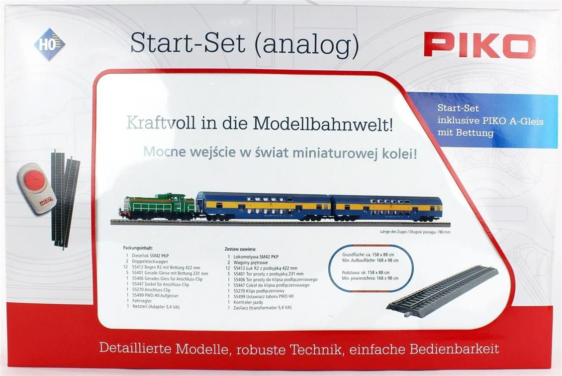 S-Set Lok PKP + zwei Doppelstockwg. PKP A-Gleis & B V