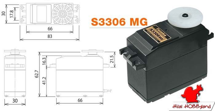 Futaba S3306MG 1/5 Jumbo Hi-Torque Hi-Speed Servo