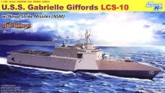 CyberHobby 7147 1/700 Ölçek USS Gabrielle Giffords lCS-10 Savaş Gemisi ve NSM Füzeleri Demonte Plastik Maket Seti