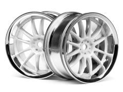 1/10 WORK XSA 02C WHEEL 26mm CHROME/WHITE (3mm OFFSET) (2pcs)