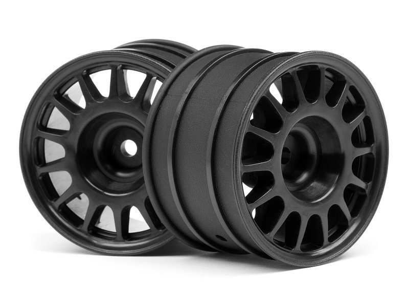 1/8 WR8 RALLY OFF-ROAD WHEEL BLACK (48X33MM/2PCS)