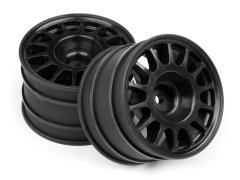 1/8 WR8 RALLY OFF-ROAD WHEEL BLACK (48X33MM/2PCS)