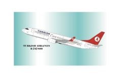 Babibi DAT01001 1/144 Thy, Boeing 737-800, Dekal Çıkartma