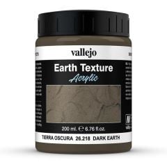 Vallejo 26218 200 ml. Dark Earth, Diorama Toprak Dokusu Yapma Boyası