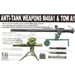 AFV Club AF35021 1/35 Anti-Tank Weapons M40A1 & TOW A1  (106mm TOW) Anti Tank Silahı Demonte Plastik Maketi