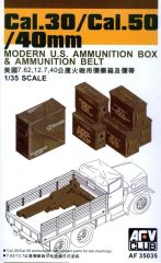 AFV Club AF35035 1/35 Cal.30/Cal.50/40mm Ammo Box Mühimmat Sandığı Demonte Plastik Maketi