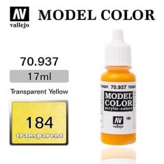 Vallejo 70937 17 ml. (184) Transp. Yellow-Transparent, Model Color Serisi Model Boyası