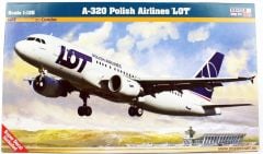 Mistercraft F016 1/125 A-320 Polish Airlines (LOT) Yolcu Uçağı Demonte Plastik Maketi