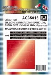 AFV Club AC35016 1/35 Sticker for Simulating Anti Reflection Coating Lens,Suitable for 1A1/M1A2ABRAMS Tank Detay Seti