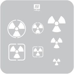 Vallejo ST-SF005 1/72-1/48-1/32-1/35 Radyasyon Uyarı Şemaları Esnek Boya Şablonu