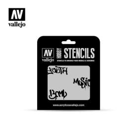 Vallejo ST-LET003 1/35 Grafity Şemalı-1 Esnek Boya Şablonu