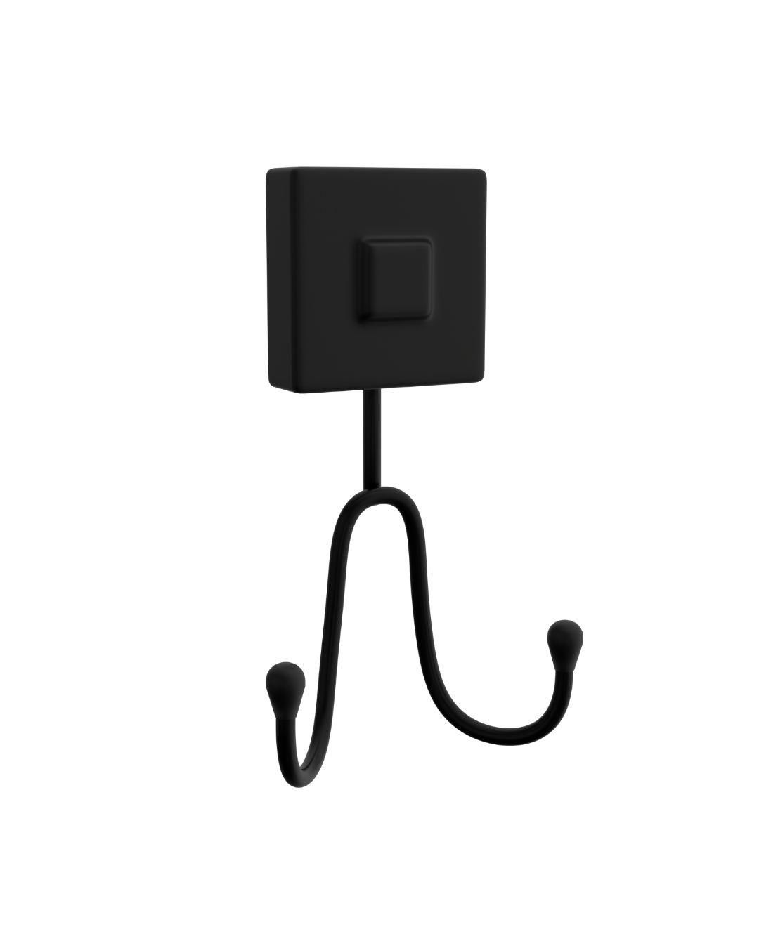 Bornoz Askısı Bornozluk 2'li Banyo Boy Havlusu Bornoz Askılığı Siyah