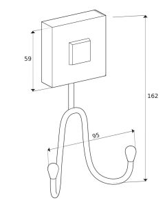 Bornoz Askısı Bornozluk 2'li Banyo Boy Havlusu Bornoz Askılığı Siyah