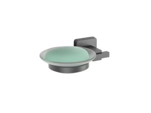 Dark Serisi Siyah Paslanmaz Duvara Monte Banyo Mutfak Cam Sabunluk