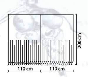 Banyo Perdesi 2x110x200 Çift Kanat Duş Perdesi Halka Hediyeli Duşakabin Perdesi 3389