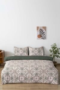 Çift Kişilik Nevresim Takımı Pamuklu Desenli Etnik Saray 200x215 cm