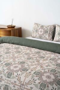 Çift Kişilik Nevresim Takımı Pamuklu Desenli Etnik Saray 200x215 cm