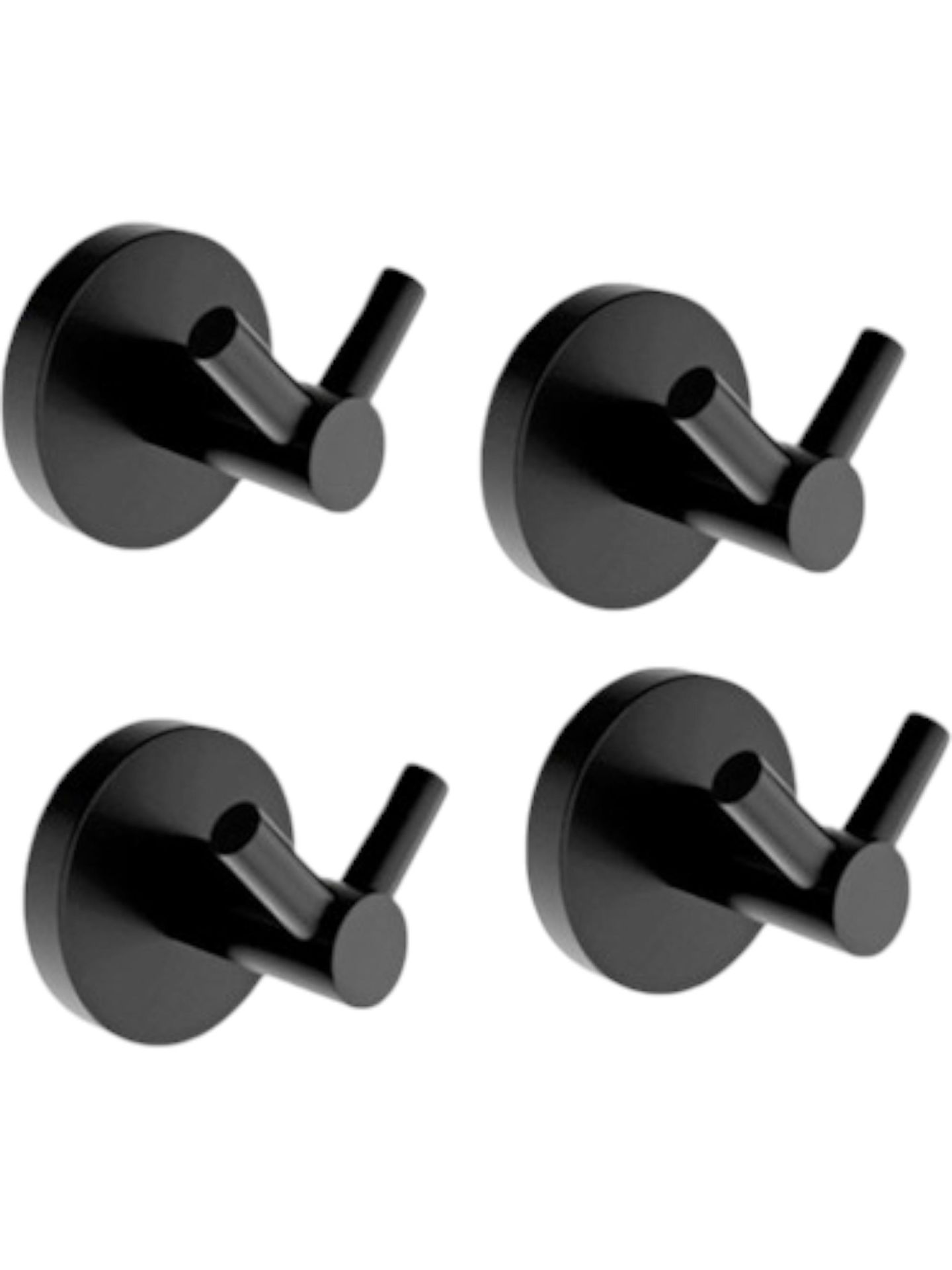 Bornoz Askılığı Siyah V Bornozluk Paslanmaz Duvara Monte 4'Lü Banyo Havlu Askısı Seti