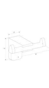 F1 Serisi Krom Paslanmaz Havluluk ve Açık Tuvalet Kağıtlık Ve Bornoz Askısı Seti Banyo Seti