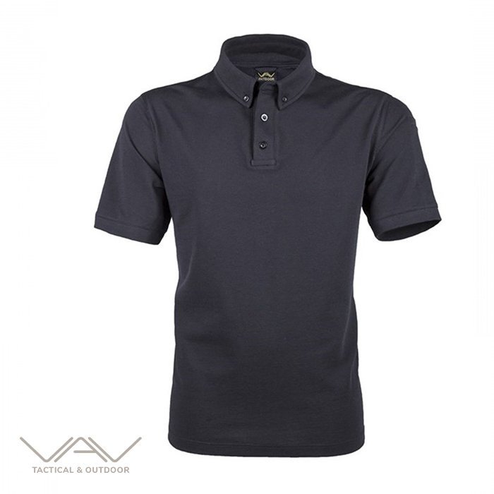 VAV Tlac-01 Polo Yaka Tişört Siyah S