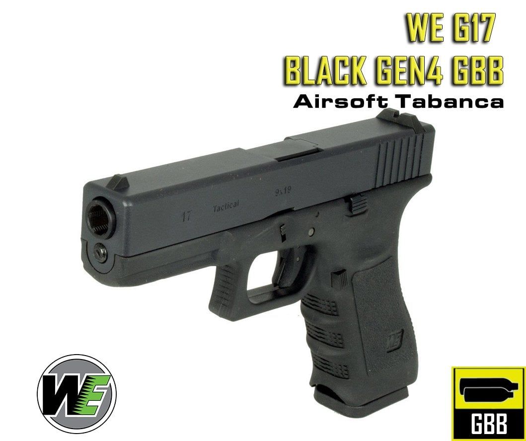 WE GLOCK G17 GEN4 SIYAH GBB AIRSOFT TABANCA