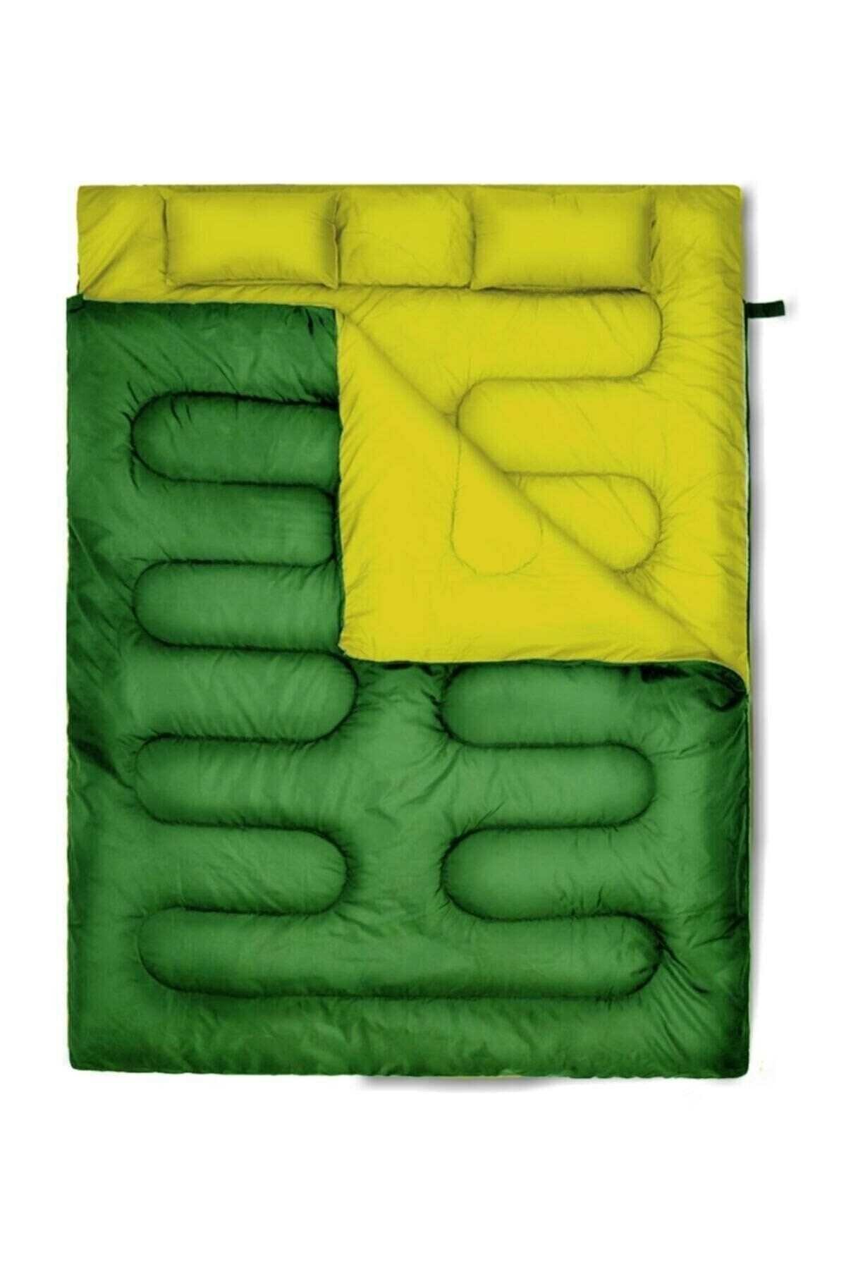 Solano Çift Kişilik (190+30)x140cm Yeşil -10° Uyku Tulumu