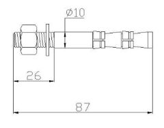 CLIMBING TECHNOLOGY  BOLT VIDASI 10MM