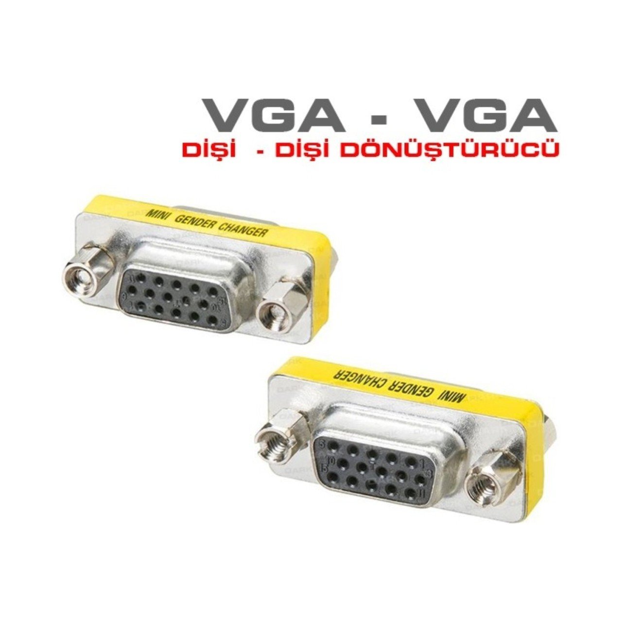 VGA To VGA Dişi Dişi Çevirici 15 Pin Dönüştürücü Adaptör