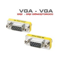 VGA To VGA Dişi Dişi Çevirici 15 Pin Dönüştürücü Adaptör