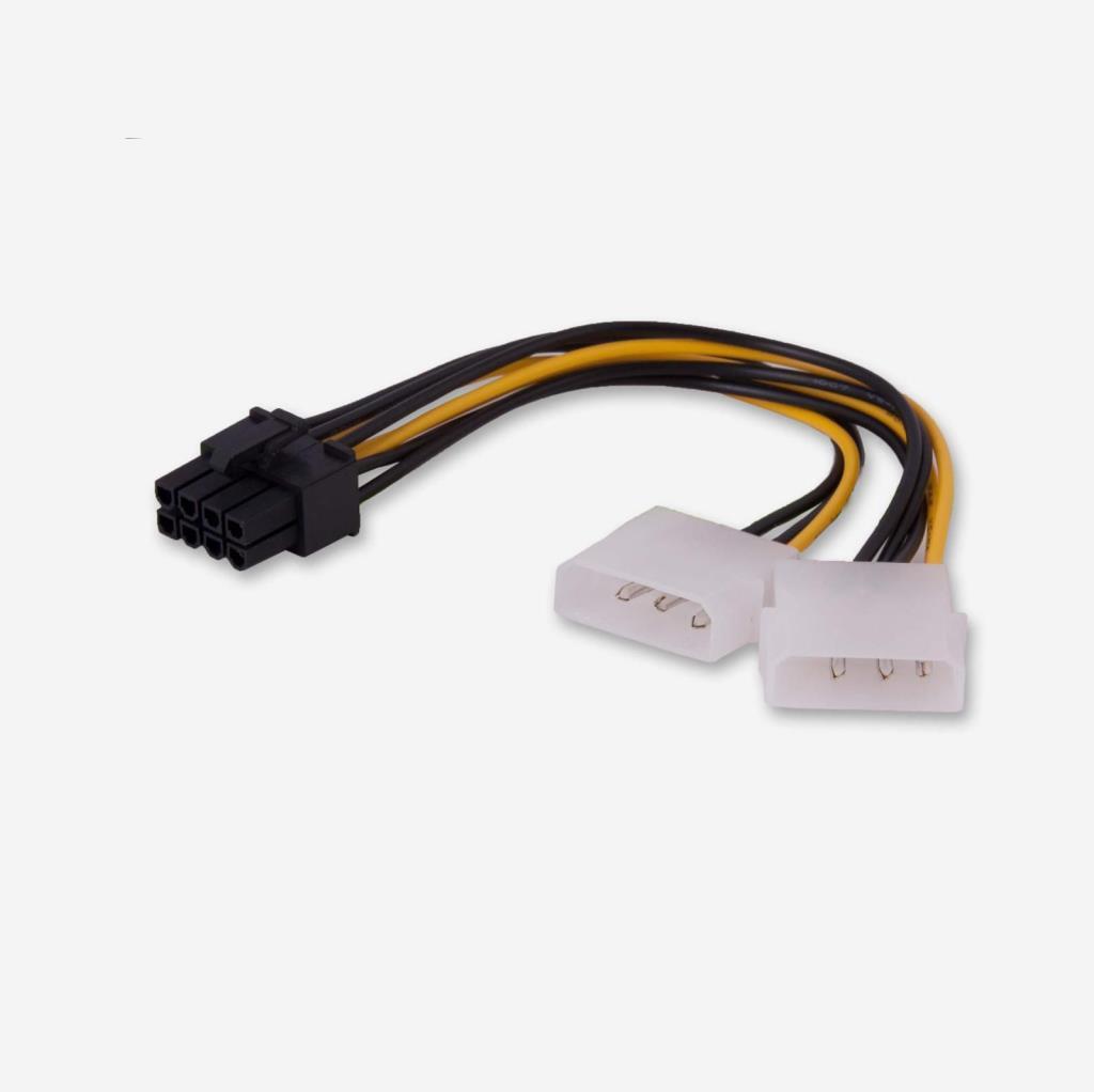 Ekran Karti Kablosu 2*4pin To 8pin 12v Molex Kablo