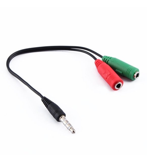 Aux Mikrofon Ses Kablosu Kulaklık Jack Çoklayıcı 3.5 mm Stereo