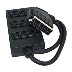 Scart to Scart 3 lü Çoklayıcı Adaptör