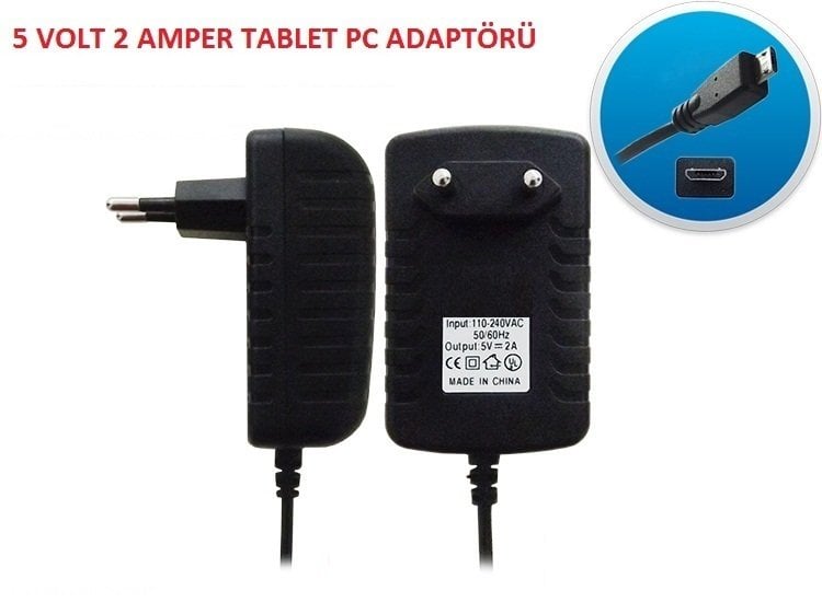 5V 2A Micro Usb Uçlu Universal Tablet Adaptörü