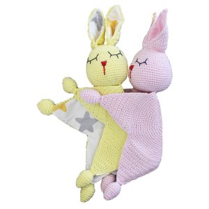 Amigurumi Pembe Sarı Uyku Arkadaşı İkili Set