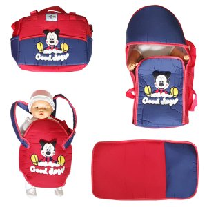 Mickey Mouse 4 lü Tam Bebek Taşıma Seti Kırmızı-Laci