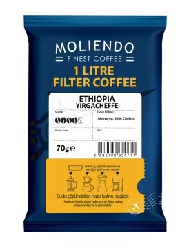 Moliendo 1 Litre Ethiopia Yirgacheffe Filtre Kahve 70 g