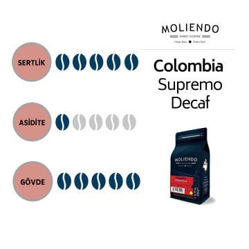 Moliendo Colombia Supremo Decaf  (Kafeinsiz) Yöresel Kahve