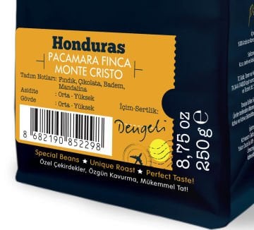 Moliendo Honduras Pacamara Finca Monte Cristo Yöresel Kahve