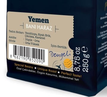 Moliendo Yemen Bani Haraz Yöresel Kahve