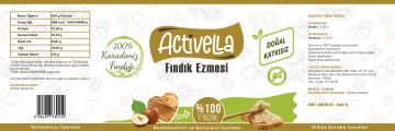 Activella Şekersiz Fındık Ezmesi 320 g %100 Fındıklı