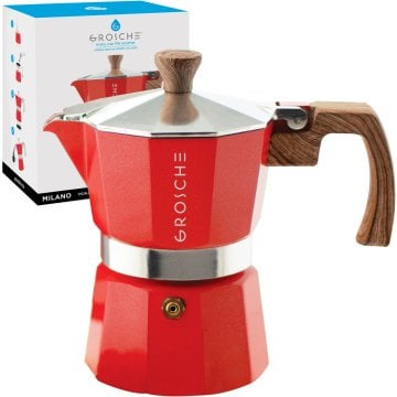 Grosche Milano Moka Pot Kırmızı 3 Cup 150 ml