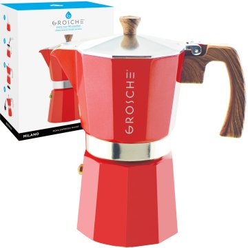 Grosche Milano Moka Pot Kırmızı 9 cup 450 ml