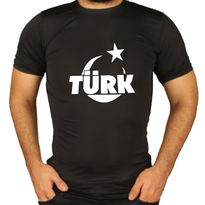Türk Siyah Kısa Kollu Askeri Termal Tişört